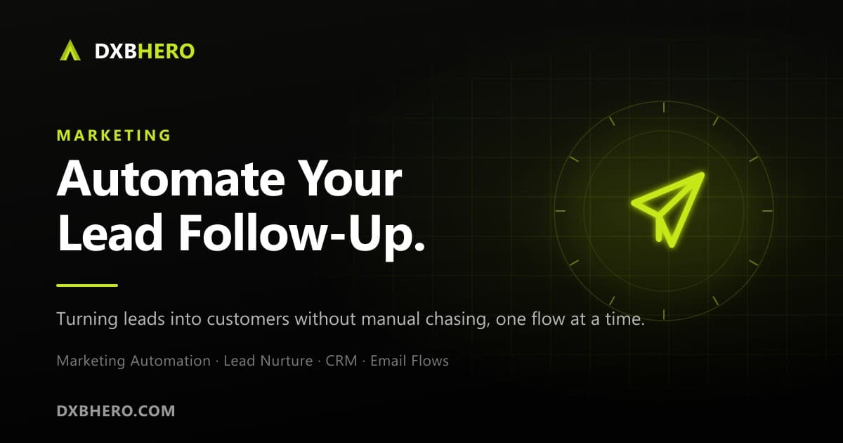 Illustration of a paper plane representing automated marketing follow-up and lead nurturing.