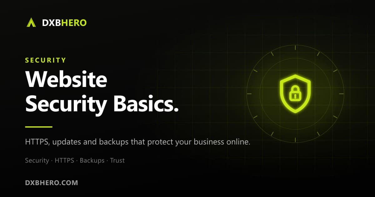 A padlock and shield icon over a browser address bar showing a secure HTTPS website connection
